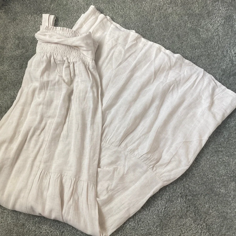Chantay Linen Blend Tie Palazzo Pants - Picture 3 of 8